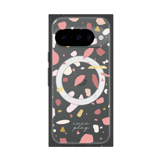 プレミアムスクエアケース with Pixelsnap［ Pink pieces ］