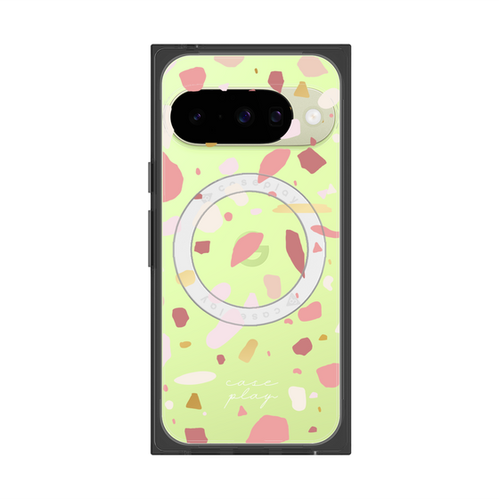 プレミアムスクエアケース with Pixelsnap［ Pink pieces ］