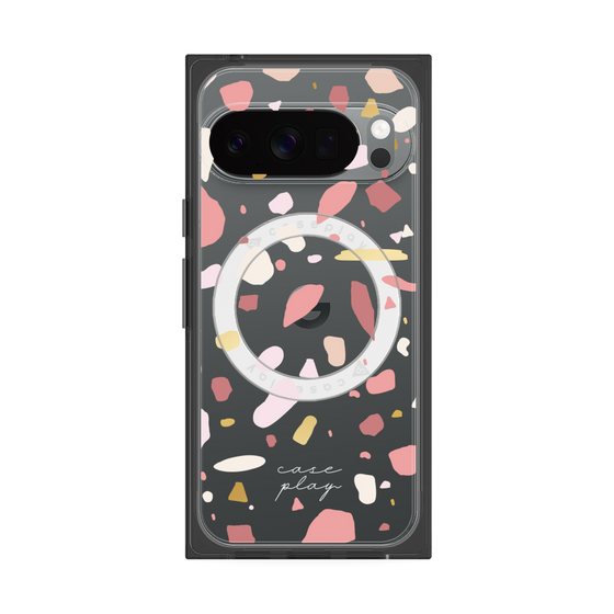 プレミアムスクエアケース with Pixelsnap［ Pink pieces ］
