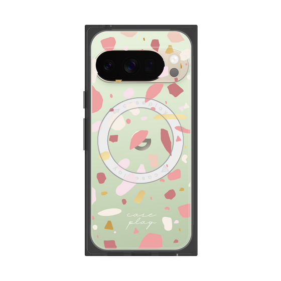 プレミアムスクエアケース with Pixelsnap［ Pink pieces ］