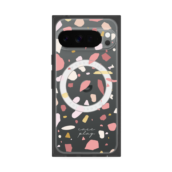 プレミアムスクエアケース with Pixelsnap［ Pink pieces ］