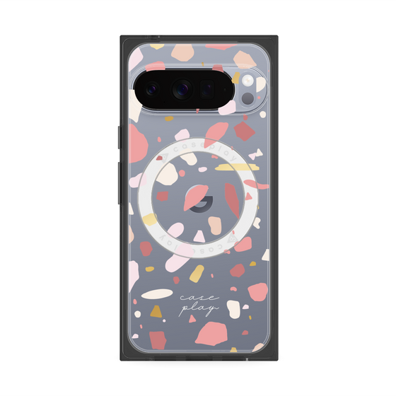 プレミアムスクエアケース with Pixelsnap［ Pink pieces ］