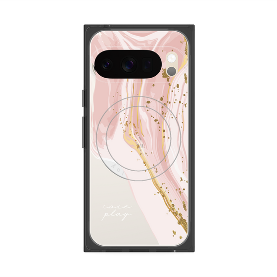 プレミアムスクエアケース with Pixelsnap［ Melting pink ］