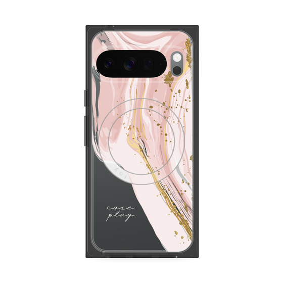 プレミアムスクエアケース with Pixelsnap［ Melting pink ］