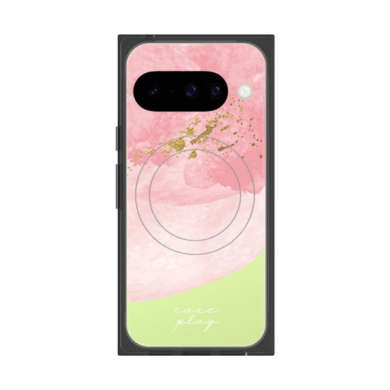プレミアムスクエアケース with Pixelsnap［ pink layered ］