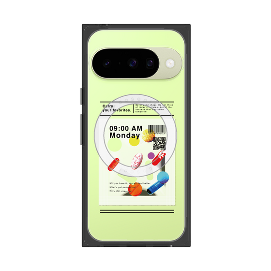 プレミアムスクエアケース with Pixelsnap［ 9:00 AM Monday ］