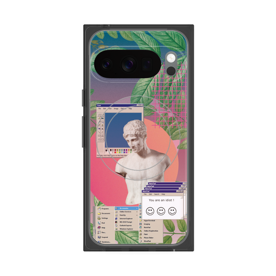 プレミアムスクエアケース with Pixelsnap［ vapor wave ］