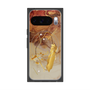 プレミアムスクエアケース with Pixelsnap［ Marble Nuance Painting Brown ］