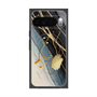 プレミアムスクエアケース with Pixelsnap［ Marble Nuance Painting Black ］
