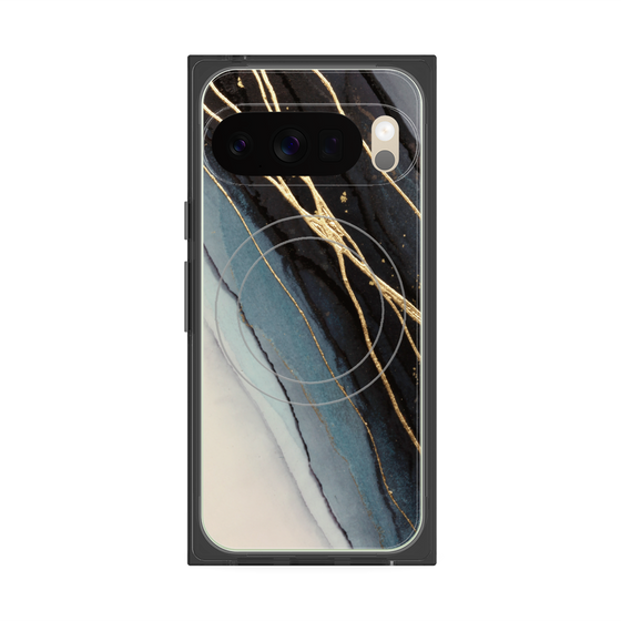 プレミアムスクエアケース with Pixelsnap［ Marble Black ］