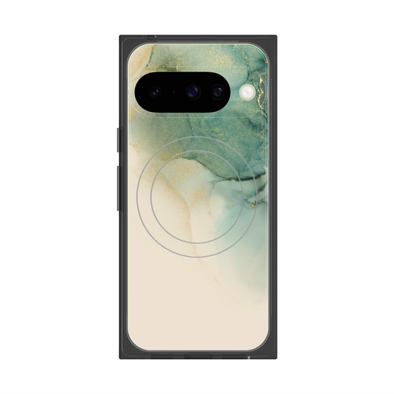 プレミアムスクエアケース with Pixelsnap［ Marble Green ］