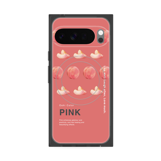 プレミアムスクエアケース with Pixelsnap［ PINK-Peach ］
