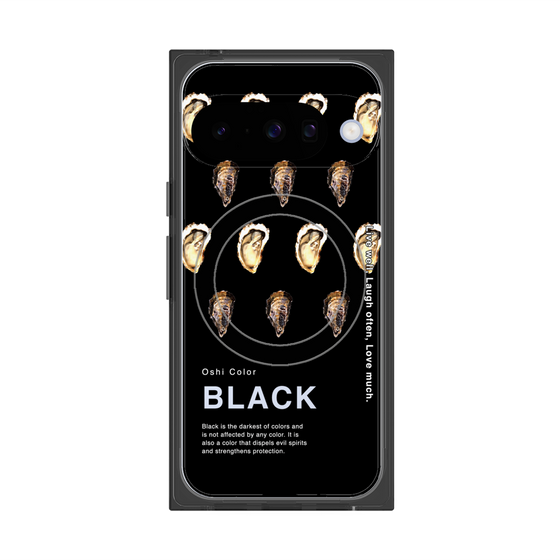 プレミアムスクエアケース with Pixelsnap［ BLACK-Oyster ］