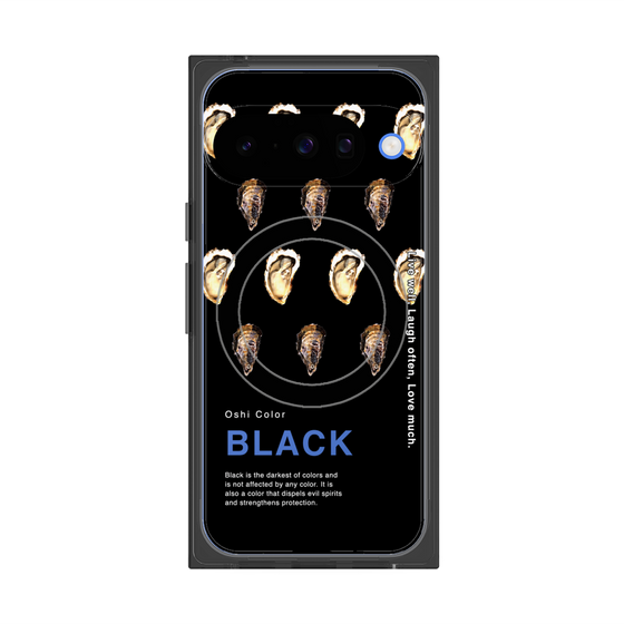 プレミアムスクエアケース with Pixelsnap［ BLACK-Oyster ］