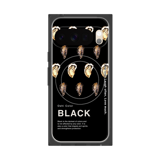 プレミアムスクエアケース with Pixelsnap［ BLACK-Oyster ］