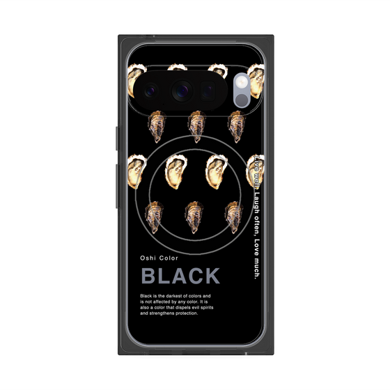 プレミアムスクエアケース with Pixelsnap［ BLACK-Oyster ］