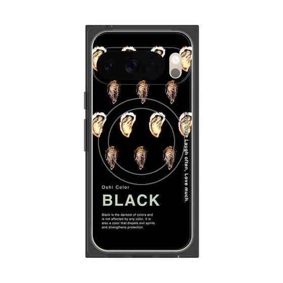 プレミアムスクエアケース with Pixelsnap［ BLACK-Oyster ］