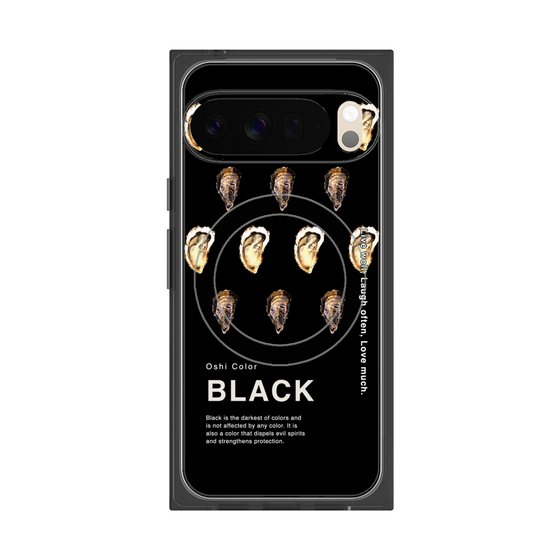 プレミアムスクエアケース with Pixelsnap［ BLACK-Oyster ］
