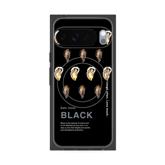 プレミアムスクエアケース with Pixelsnap［ BLACK-Oyster ］