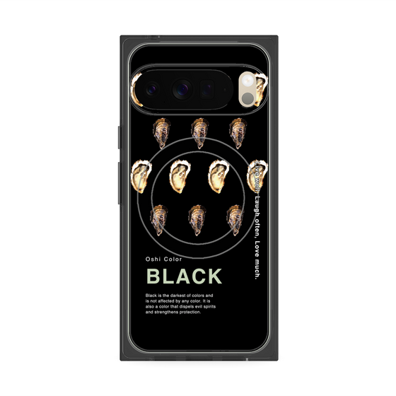 プレミアムスクエアケース with Pixelsnap［ BLACK-Oyster ］
