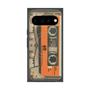 プレミアムスクエアケース with Pixelsnap［ RETORO CASSETTE TAPE - Skeleton Orange ］