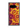 プレミアムスクエアケース with Pixelsnap［ y2k(Year2000) - Flower - Orange purple ］