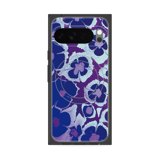 プレミアムスクエアケース with Pixelsnap［ y2k(Year2000) - Flower - Rich Purple ］