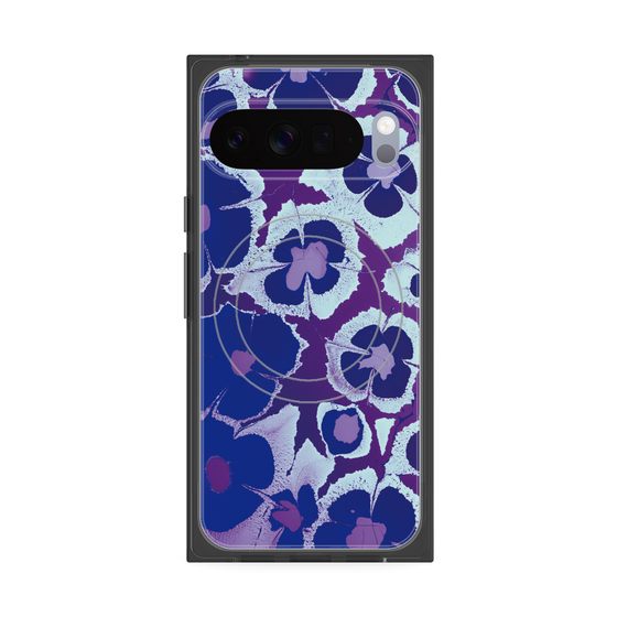 プレミアムスクエアケース with Pixelsnap［ y2k(Year2000) - Flower - Rich Purple ］