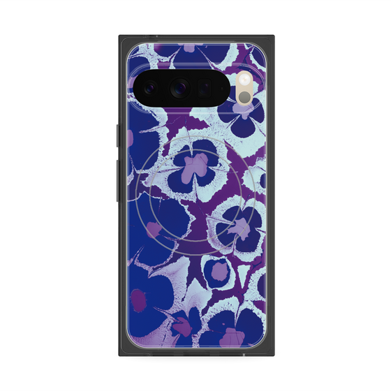 プレミアムスクエアケース with Pixelsnap［ y2k(Year2000) - Flower - Rich Purple ］