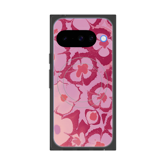 プレミアムスクエアケース with Pixelsnap［ y2k(Year2000) - Flower - Cutie Pink ］