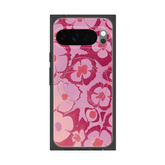 プレミアムスクエアケース with Pixelsnap［ y2k(Year2000) - Flower - Cutie Pink ］