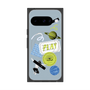プレミアムスクエアケース with Pixelsnap［ Playful sticker - Dusty Blue ］