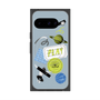 プレミアムスクエアケース with Pixelsnap［ Playful sticker - Dusty Blue ］