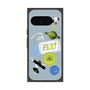 プレミアムスクエアケース with Pixelsnap［ Playful sticker - Dusty Blue ］