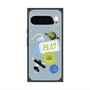 プレミアムスクエアケース with Pixelsnap［ Playful sticker - Dusty Blue ］