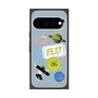 プレミアムスクエアケース with Pixelsnap［ Playful sticker - Dusty Blue ］