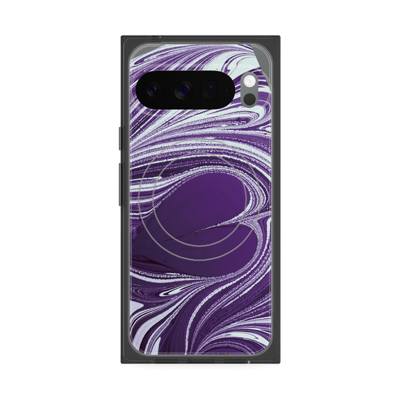 プレミアムスクエアケース with Pixelsnap［ y2k(Year2000) - Heart - Rich Purple ］