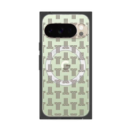 プレミアムスクエアケース with Pixelsnap［ LANVIN en Bleu - Monogram - Black ］