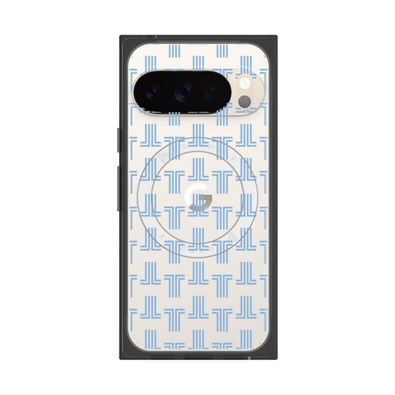 プレミアムスクエアケース with Pixelsnap［ LANVIN en Bleu - Monogram - Blue ］