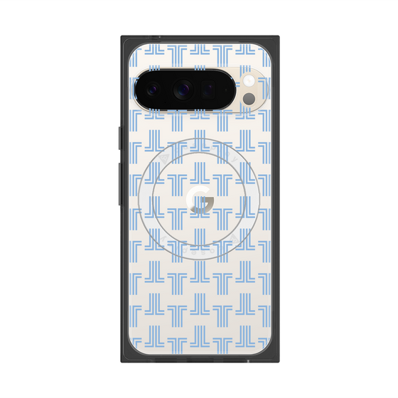 プレミアムスクエアケース with Pixelsnap［ LANVIN en Bleu - Monogram - Blue ］