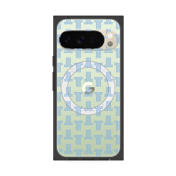 プレミアムスクエアケース with Pixelsnap［ LANVIN en Bleu - Monogram - Blue ］