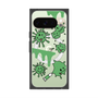 プレミアムスクエアケース with Pixelsnap［ PAINTING SMILE Green ］