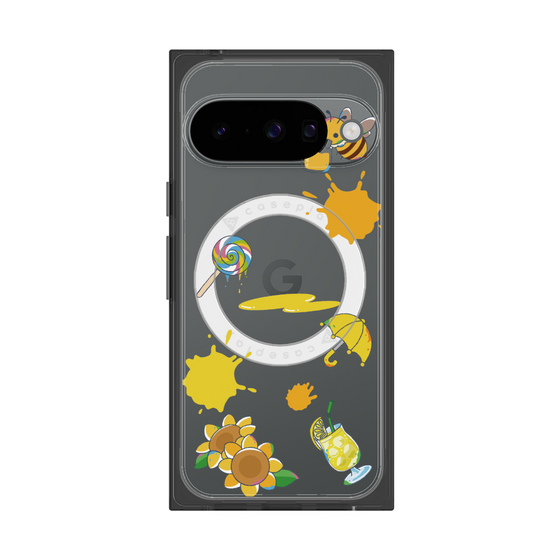 プレミアムスクエアケース with Pixelsnap［ DRAWING PAPER Yellow ］