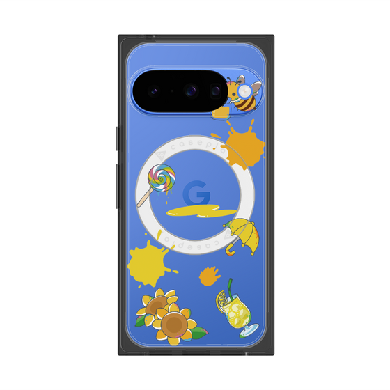プレミアムスクエアケース with Pixelsnap［ DRAWING PAPER Yellow ］