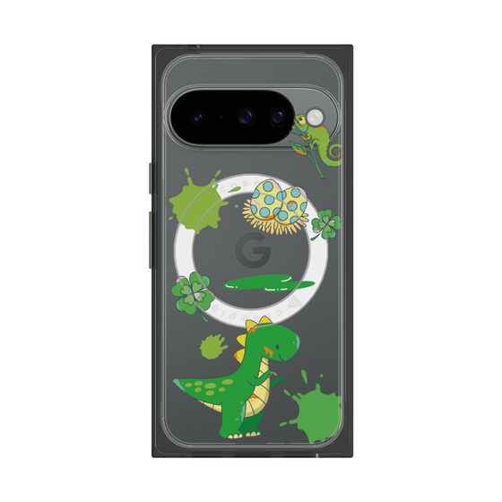 プレミアムスクエアケース with Pixelsnap［ DRAWING PAPER Green ］
