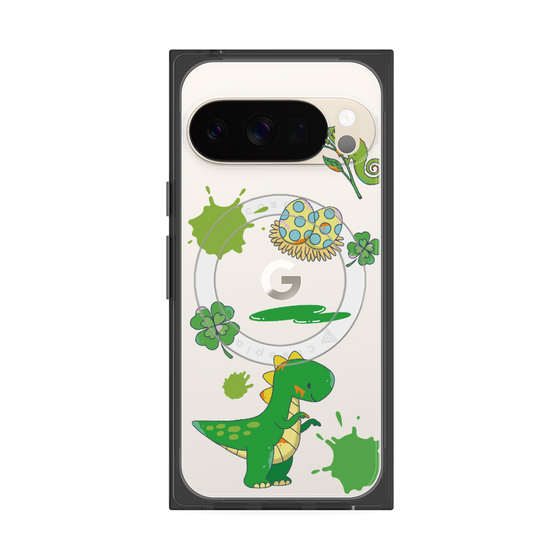 プレミアムスクエアケース with Pixelsnap［ DRAWING PAPER Green ］