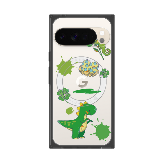 プレミアムスクエアケース with Pixelsnap［ DRAWING PAPER Green ］