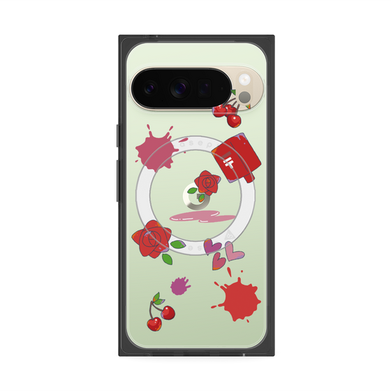 プレミアムスクエアケース with Pixelsnap［ DRAWING PAPER Red ］