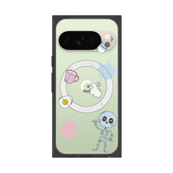 プレミアムスクエアケース with Pixelsnap［ DRAWING PAPER White ］