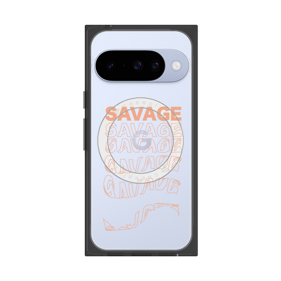 プレミアムスクエアケース with Pixelsnap［ SAVAGE Orange ］